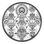 Abstracte inheemse Indische stam Hockey Puck (Voorkant)