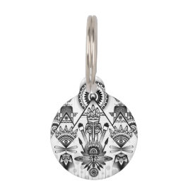 Abstracte inheemse Indische stam Huisdierpenning