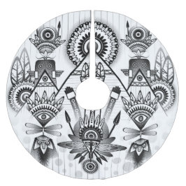 Abstracte inheemse Indische stam Kerstboom Rok