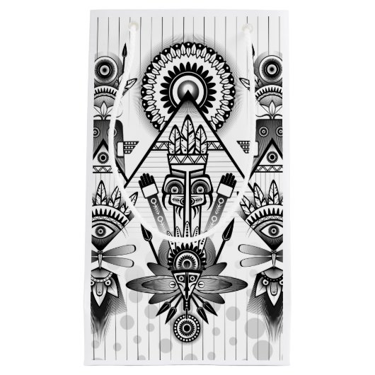 Abstracte inheemse Indische stam Klein Cadeauzakje (Voorkant)