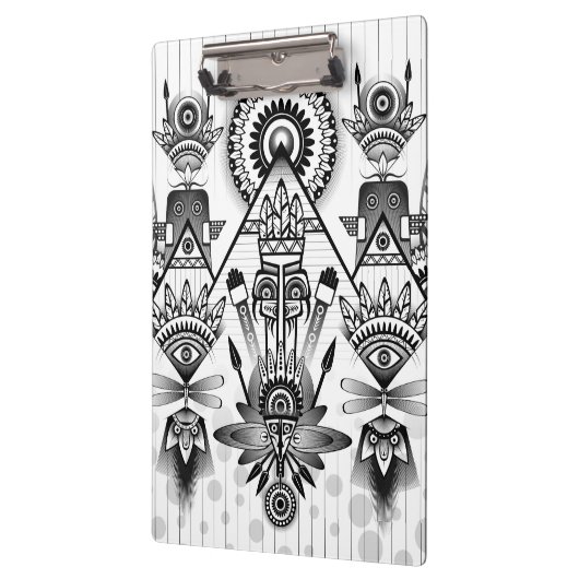 Abstracte inheemse Indische stam Klembord (Links)