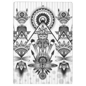 Abstracte inheemse Indische stam Klembord (Achterkant)