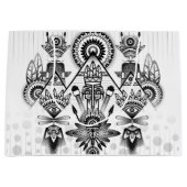 Abstracte inheemse Indische stam Large Cadeautasje (Voorkant)