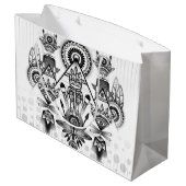 Abstracte inheemse Indische stam Large Cadeautasje (Achterkant Gekanteld)