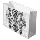 Abstracte inheemse Indische stam Large Cadeautasje (Voorkant Gekanteld)