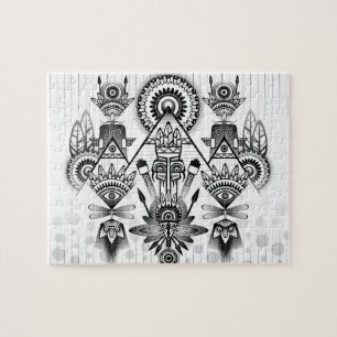 Abstracte inheemse Indische stam Legpuzzel