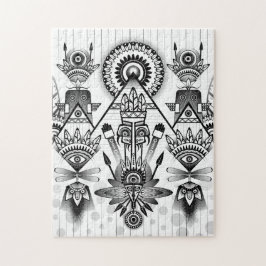Abstracte inheemse Indische stam Legpuzzel