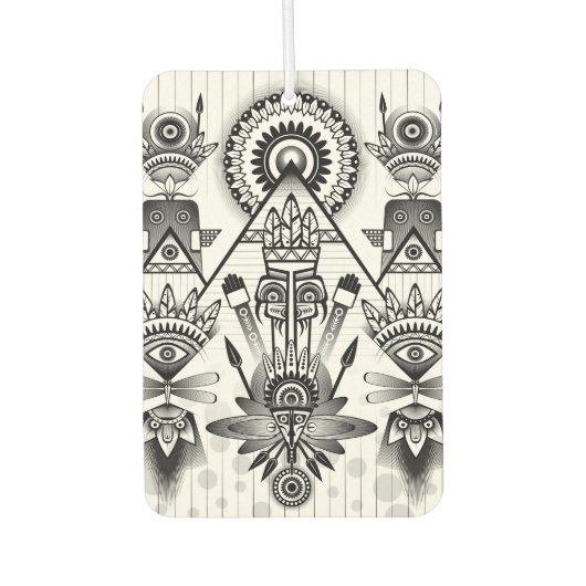 Abstracte inheemse Indische stam Luchtverfrisser (Voorkant)