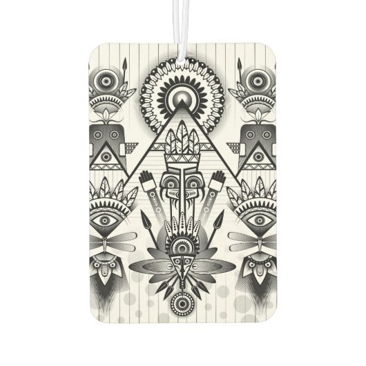 Abstracte inheemse Indische stam Luchtverfrisser (Achterkant)