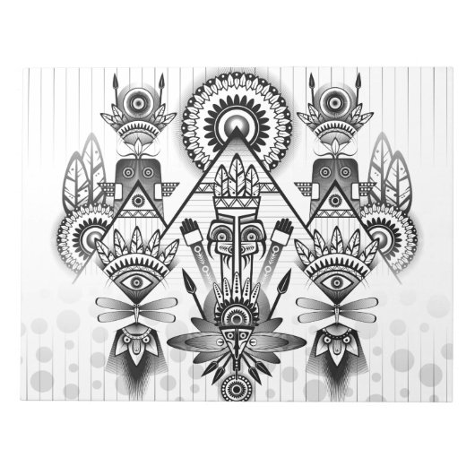 Abstracte inheemse Indische stam Notitieblok (Voorkant)