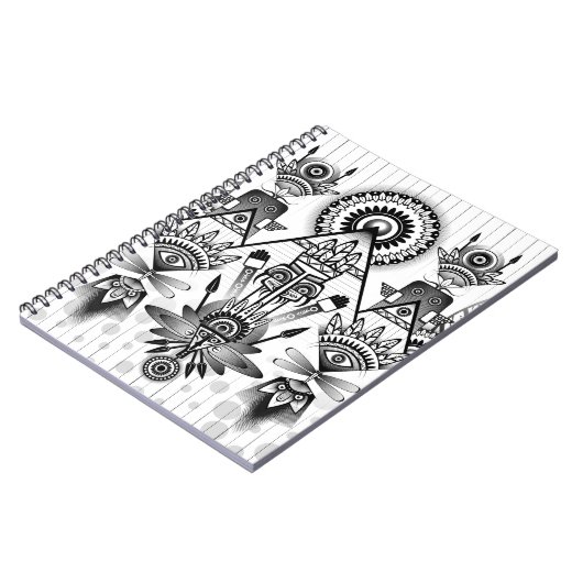 Abstracte inheemse Indische stam Notitieboek (Linkerzijde)