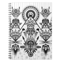 Abstracte inheemse Indische stam Notitieboek