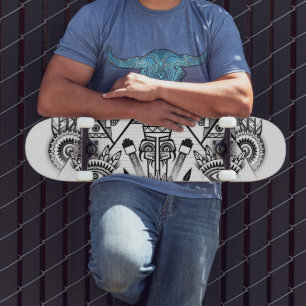Abstracte inheemse Indische stam Persoonlijk Skateboard