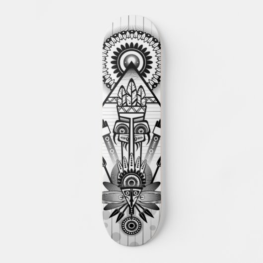 Abstracte inheemse Indische stam Persoonlijk Skateboard (Voorkant)