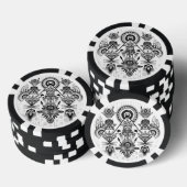 Abstracte inheemse Indische stam Pokerchips (Opstapeling)