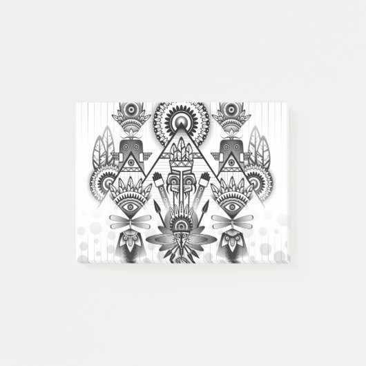 Abstracte inheemse Indische stam Post-it® Notes (Voorkant)