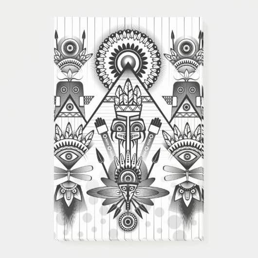 Abstracte inheemse Indische stam Post-it® Notes (Voorkant)