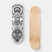 Abstracte inheemse Indische stam Skateboard (Voorkant)