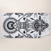 Abstracte inheemse Indische stam Strandlaken (Voorkant)