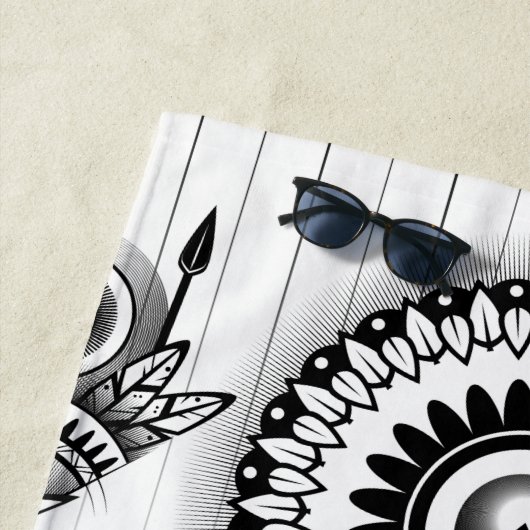 Abstracte inheemse Indische stam Strandlaken (In situ)