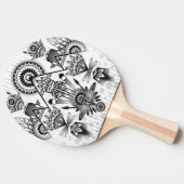 Abstracte inheemse Indische stam Tafeltennisbatje (Zijkant)