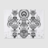 Abstracte inheemse Indische stam Tissuepapier (Voorkant)