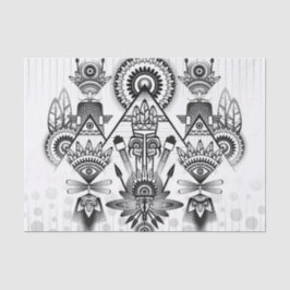 Abstracte inheemse Indische stam Tissuepapier