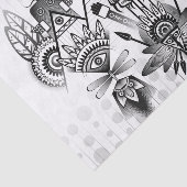 Abstracte inheemse Indische stam Tissuepapier (Detail)