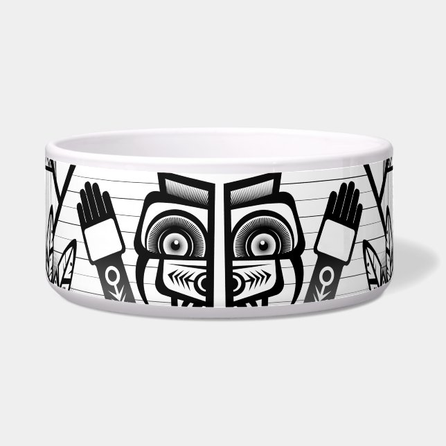 Abstracte inheemse Indische stam Voerbakje (Voorkant)