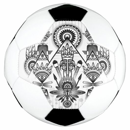 Abstracte inheemse Indische stam Voetbal (Voorkant)