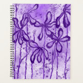 Abstracte Inked Flowers paarse Lelies Planner (Voorkant)