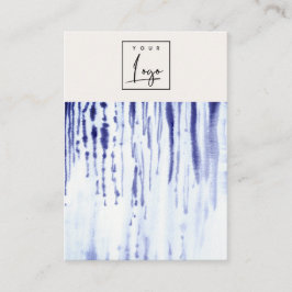 Abstracte Inkt Blauwe Lijnen Logo Blank Sieradenho Visitekaartje