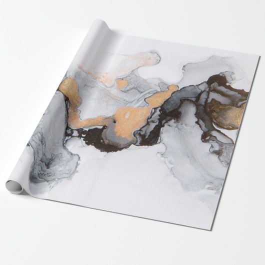 Abstracte inkt en acrylachtergrond. Trend 2018. L Cadeaupapier (Uitgerold)