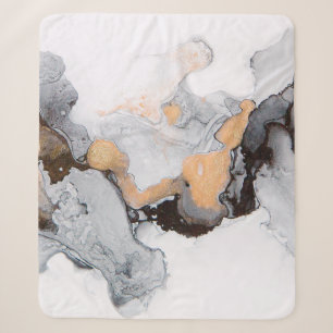 Abstracte inkt en acrylachtergrond. Trend 2018. L Sherpa Deken