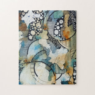 Abstracte Inkt- en Waterverflegpuzzel Legpuzzel