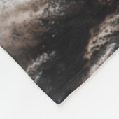 Abstracte inkt inktsleuf blauw zwart wit fleece deken (Hoek)