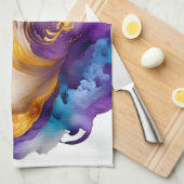 Abstracte inkt theedoek (Quarter Fold)