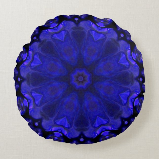 Abstracte inkt van de Borstel van de Verf Explode  Rond Kussen (Voorkant)