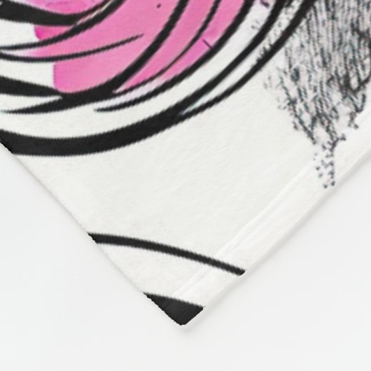 Abstracte inktbloemblaadjespatronen fleece deken (Hoek)