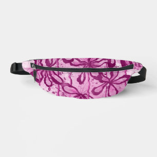 Abstracte inktbloemen roze heuptasje