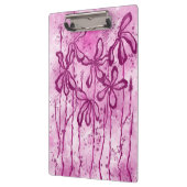 Abstracte inktbloemen roze klembord (Links)