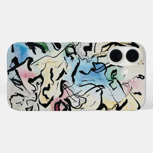 Abstracte inktkunst Case-Mate iPhone case (Achterkant (horizontaal))