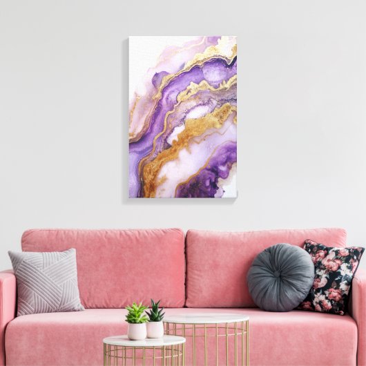 Abstracte inktkunst moderne woonkamer canvas afdruk (Insitu (Woonkamer))