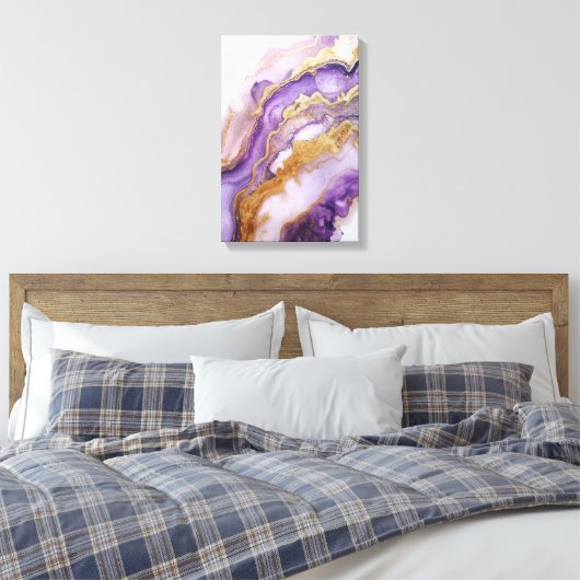 Abstracte inktkunst moderne woonkamer canvas afdruk (Insitu (Slaapkamer))