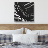 Abstracte inktlinten voor zwart-wit | Schaduwen en Canvas Afdruk (Insitu (Slaapkamer))