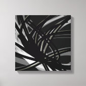 Abstracte inktlinten voor zwart-wit | Schaduwen en Canvas Afdruk (Voorkant)