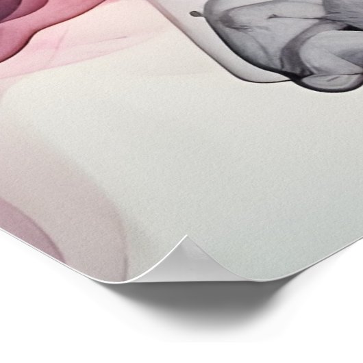 Abstracte inktmengstructuur poster (Hoek)