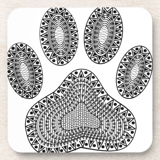 Abstracte inktpagina afdrukken bier onderzetter (Voorkant)