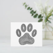 Abstracte inktpagina afdrukken briefkaart (Staand voorkant)