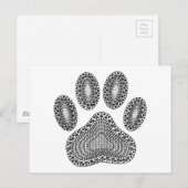 Abstracte inktpagina afdrukken briefkaart (Voorkant / Achterkant)